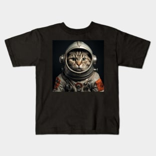 Astronaut Cat in Space - European Shorthair Kids T-Shirt